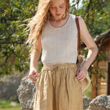 Olivia 100% Linen Summer Shorts