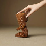 The Woven Suede Mary Jane
