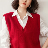 Elise Ribbed Cashmere Vest