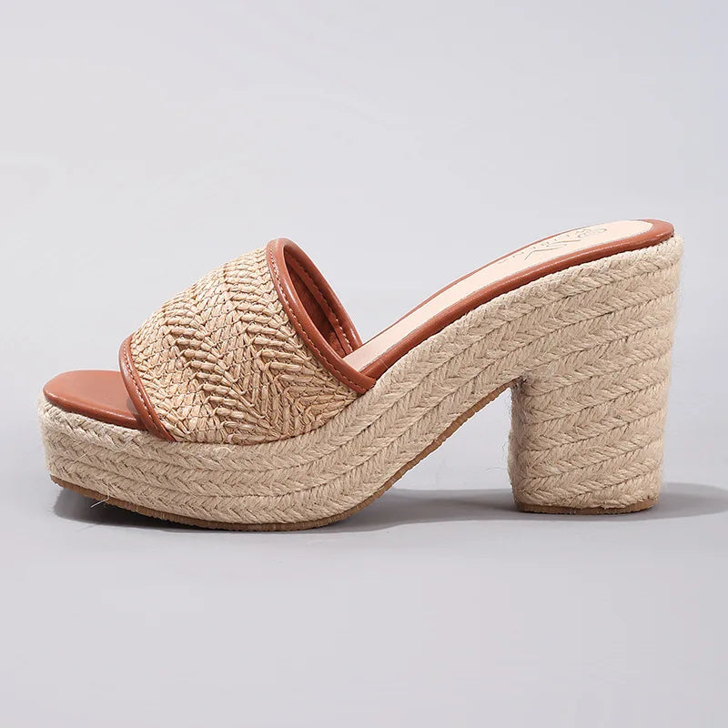 Célie Natural Woven Heels