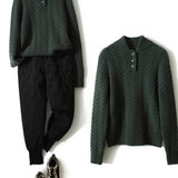 Arden Button-Up Cashmere Sweater