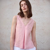 The Chambray Linen Reversible Vest