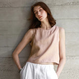 The Reversible Linen Crop Top