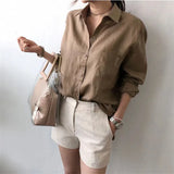 The Soft Linen Open Collar Shirt