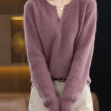 Brushed Mink Wool Pullover