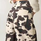 Texas Cowhide Wide-Leg Jean