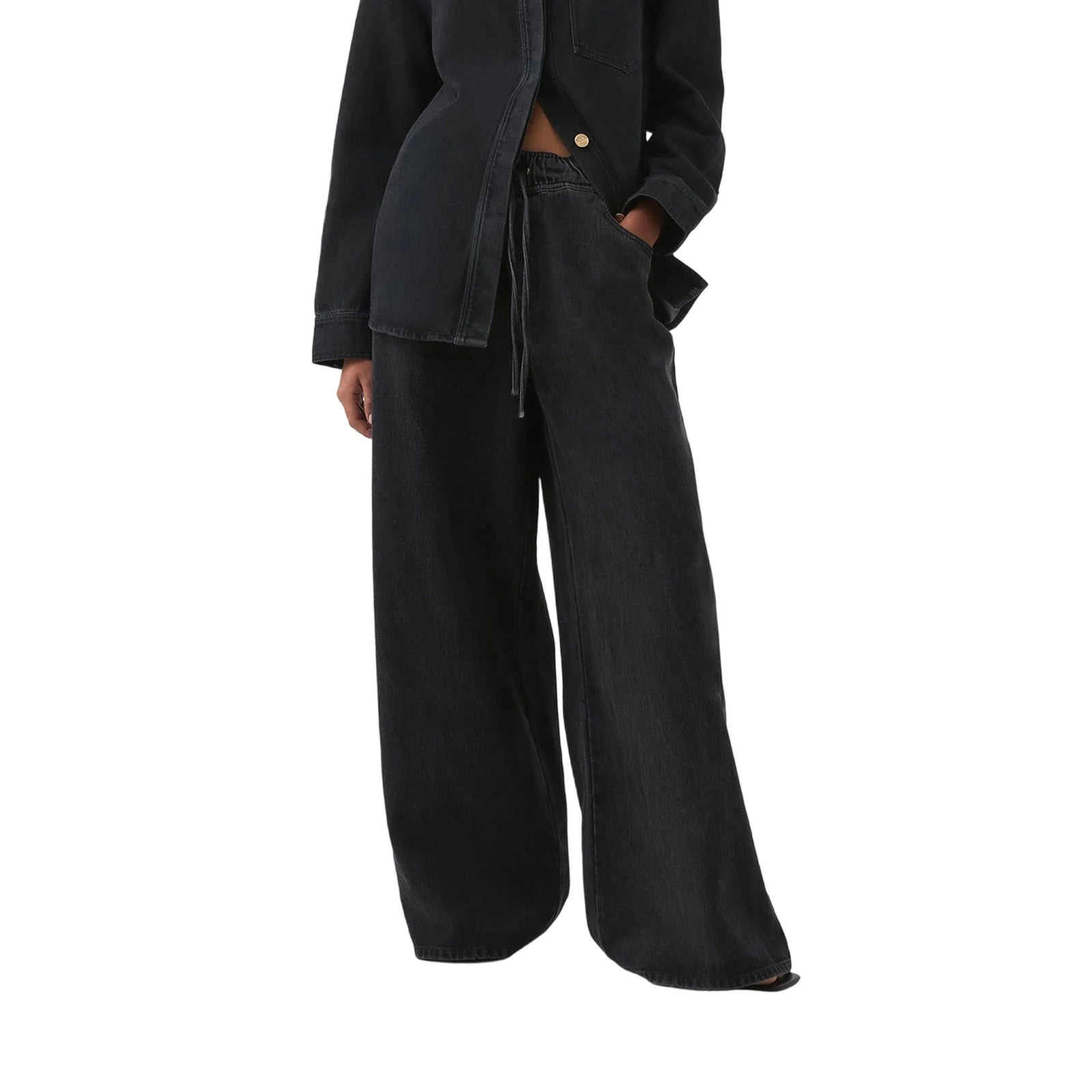 Monaco Drawstring Wide-Leg Jean