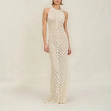 The Chevron Crochet Halter Maxi