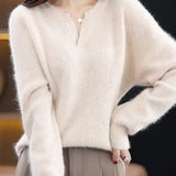 Brushed Mink Wool Pullover