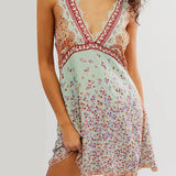 Sienna Lace-Trim Floral Mini Dress