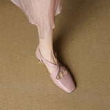 Ravello Italian Leather Cross-Strap Heel