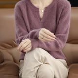 Brushed Mink Wool Pullover