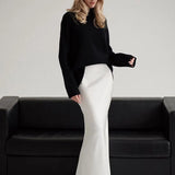 Seraphine Satin Fishtail Maxi Skirt