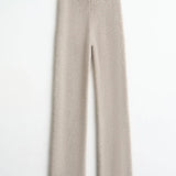 Wool Knitted Wide Leg Pants
