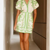 Kelsey Linen Floral Two-piece Dress