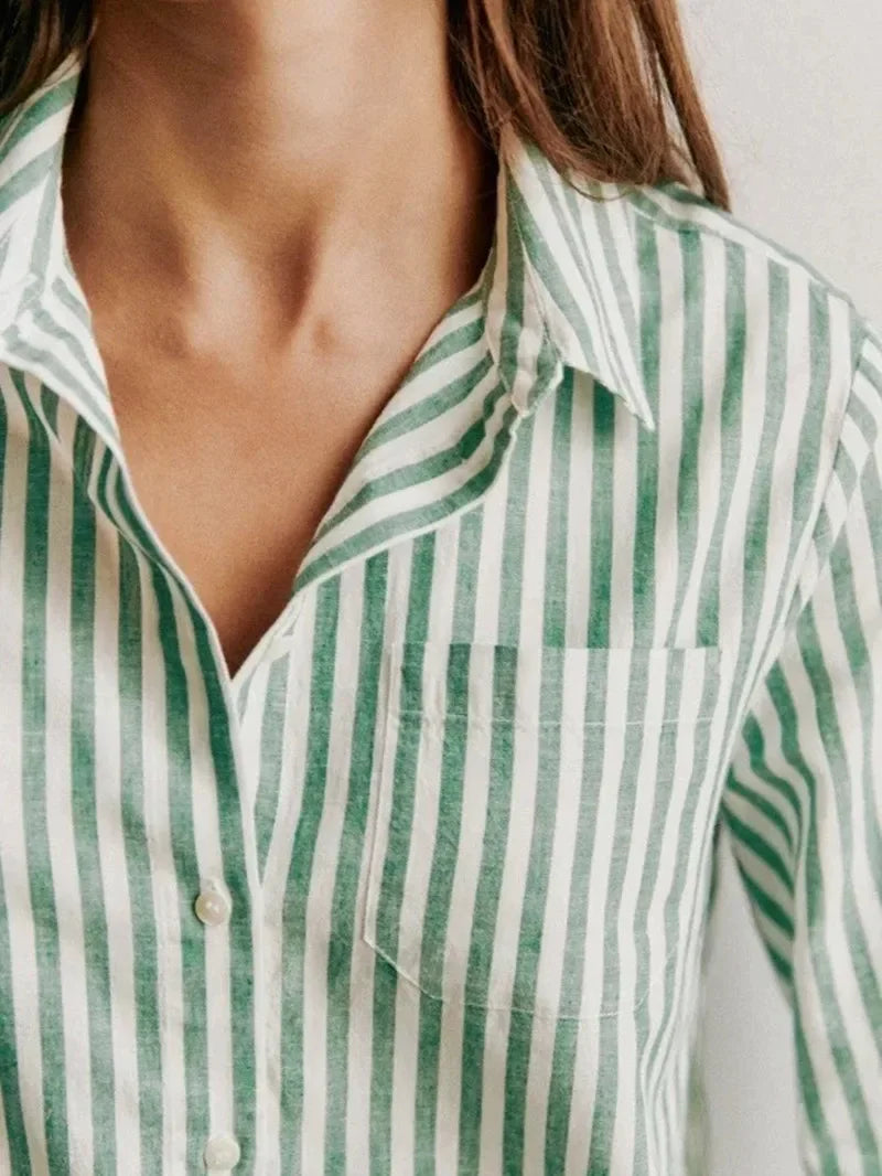 The Classic Stripe Linen Shirt