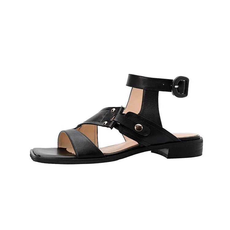 Paloma Structured Leather Sandal