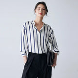 Maren Stripe Satin Blouse