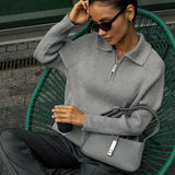 Marceau Ribbed Half-Zip Sweater
