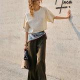 The Flared Sleeve Linen Pullover