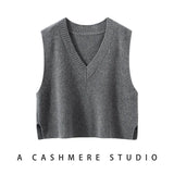 Elise Ribbed Cashmere Vest