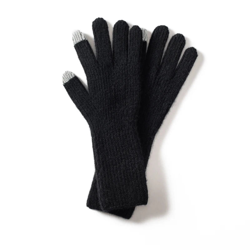 Claire Ribbed Cashmere Gloves