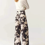 Texas Cowhide Wide-Leg Jean