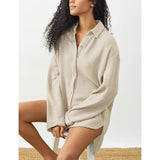 Florentine Gauze Button-Up Blouse