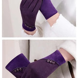 Midnight Paris Charm Suedes Gloves