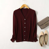 Céline V-Neck Cashmere & Silk Cardigan
