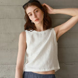 The Reversible Linen Crop Top
