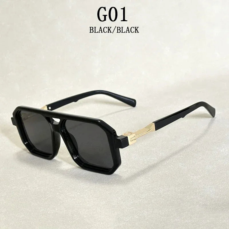 Stark Square Retro Shades in Camel — Sunglasses