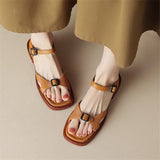 Lido Chunky Heel Leather Sandal