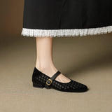 The Woven Suede Mary Jane