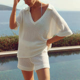 Women's Knit Two Piece Set Shorts Summer