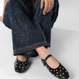 Evelyn Studded Mary Janes