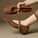 The Woven Suede Mary Jane