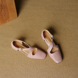 Ravello Italian Leather Cross-Strap Heel