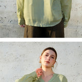 The Collarless Linen V-Neck Shirt