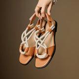 Santorini Handmade Leather Flat Sandals