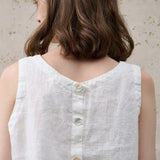 The Asymmetric Linen Crop Top