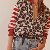 Chloe Leopard Striped Top