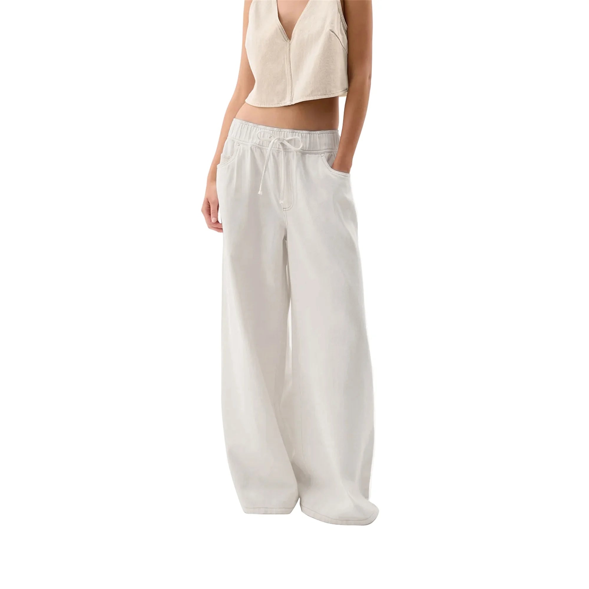 Monaco Drawstring Wide-Leg Jean