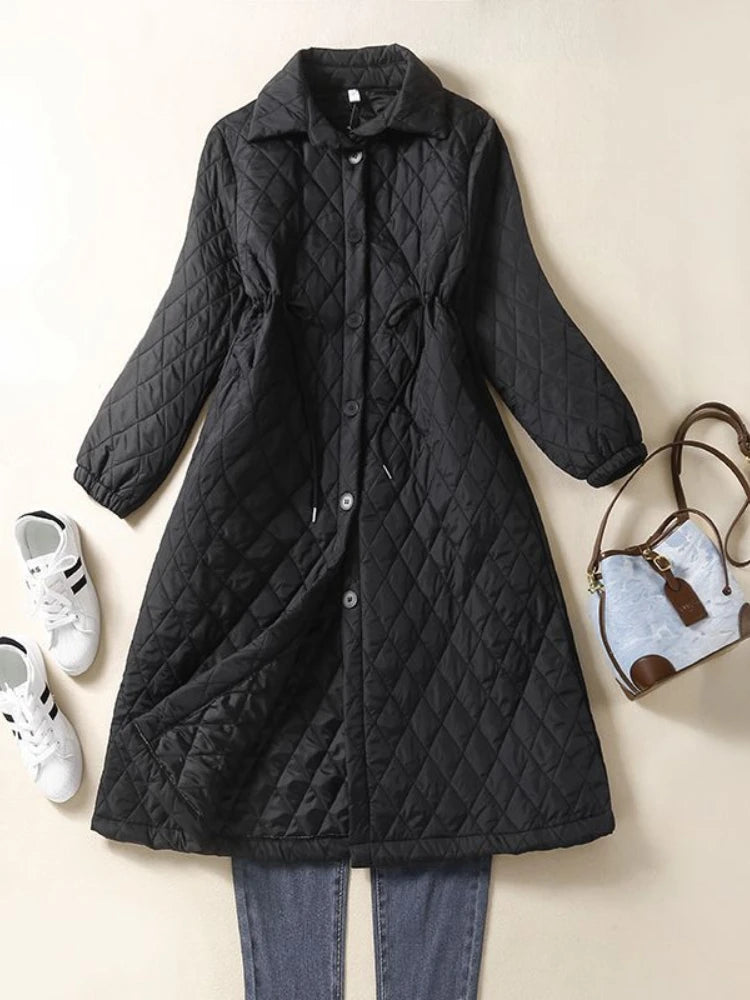 Maren Quilted Long Coat