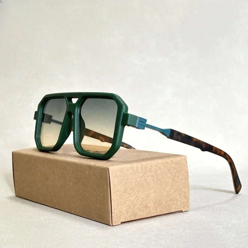 Stark Square Retro Shades in Camel — Sunglasses