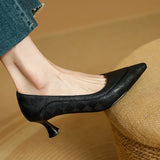 The Cognac Leather Kitten Heel Pump
