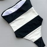Monroe Strapless Patchwork Swimsuit