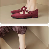Corinne Buckled Suede Mule