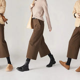 Autumn Woolen Wide Leg Pants