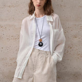 The Sheer Ramie Oversized Shirt